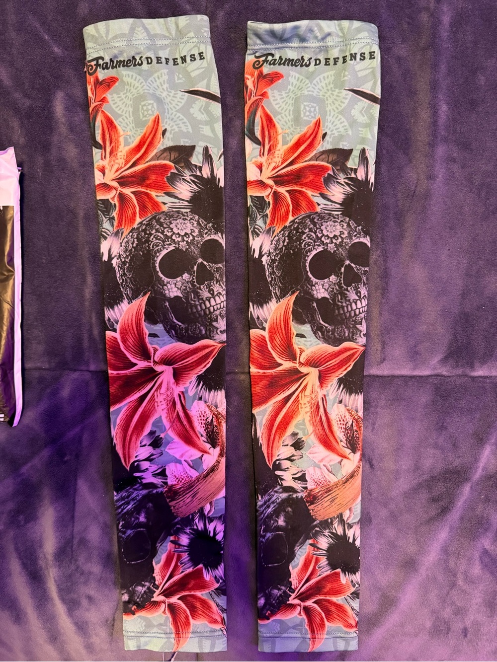 Women's Floral Skull Arm Sleeves in Multi-Color
